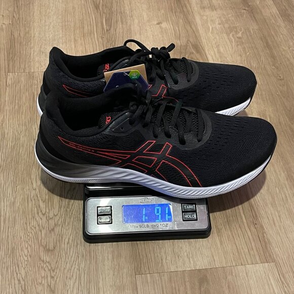 NWT Asics Gel-Excite 8 Running Shoes Mens Size 12.5 Black, Electric Red Wide 4E - Picture 12 of 12